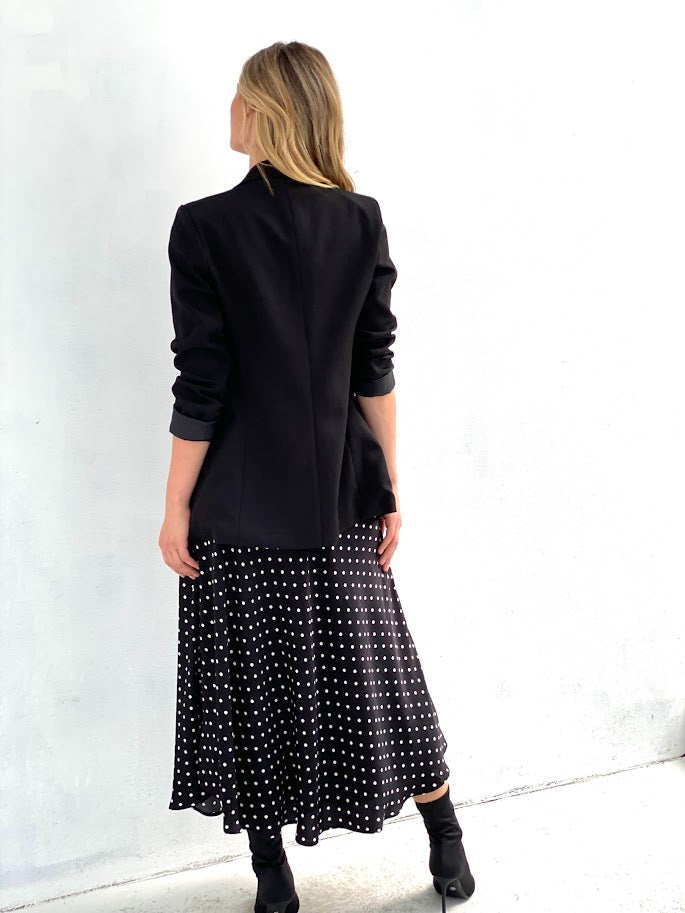 Satin Polka Dot Skirt