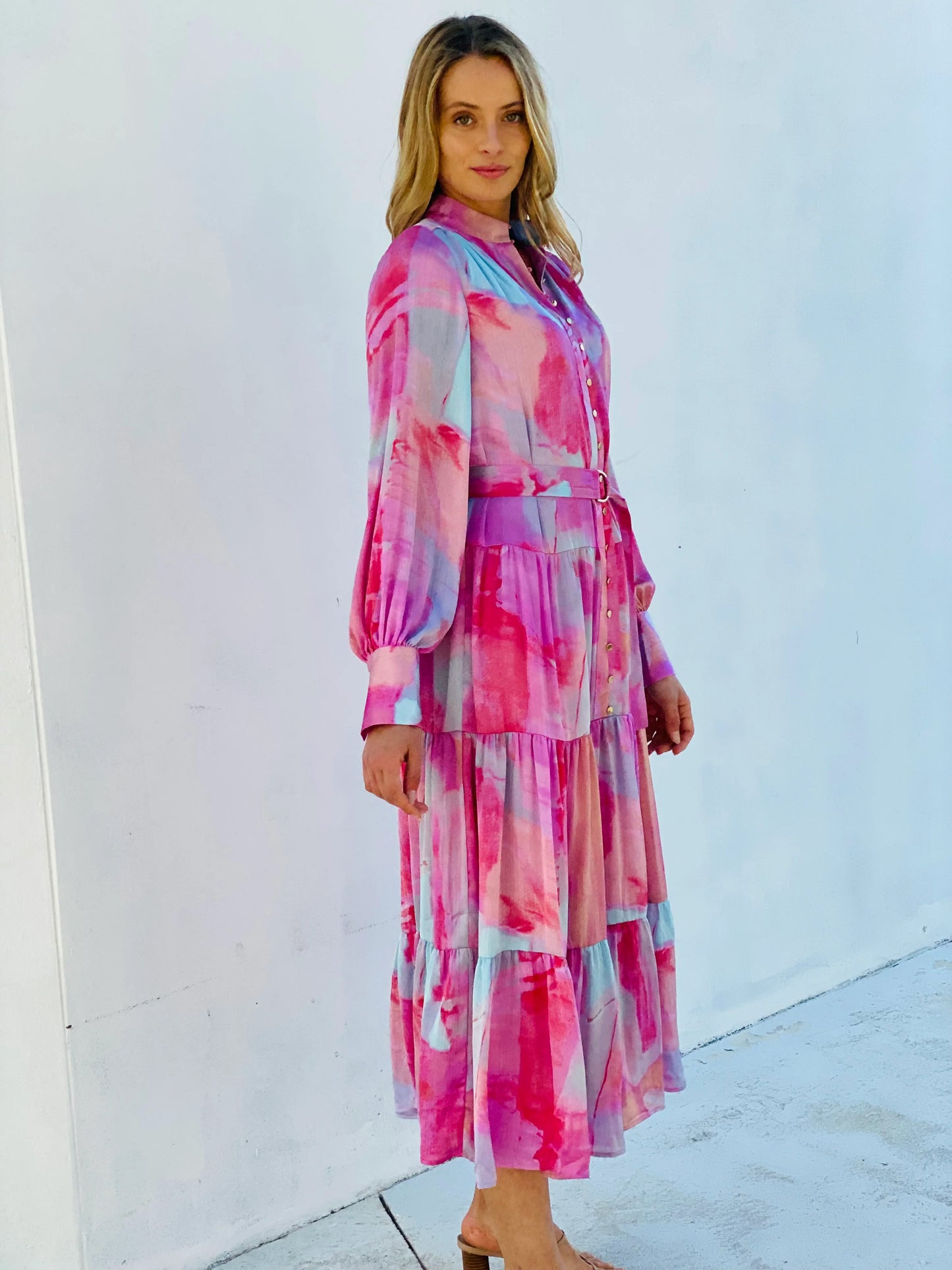 Watercolour Midi Dress