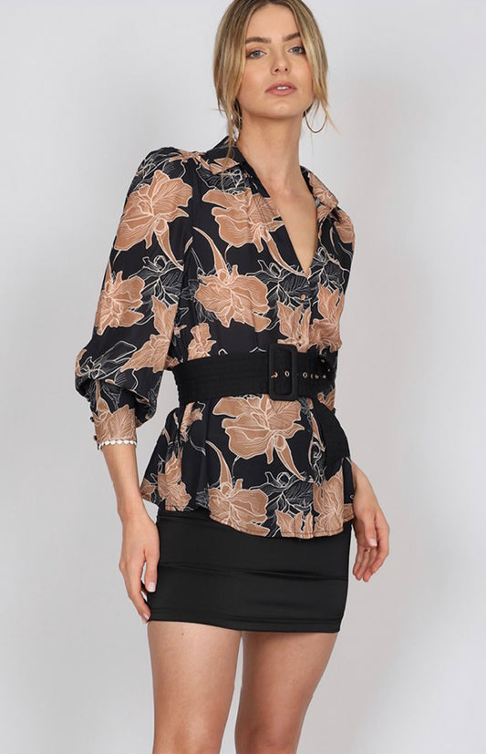 AVE Black Iris Blouse