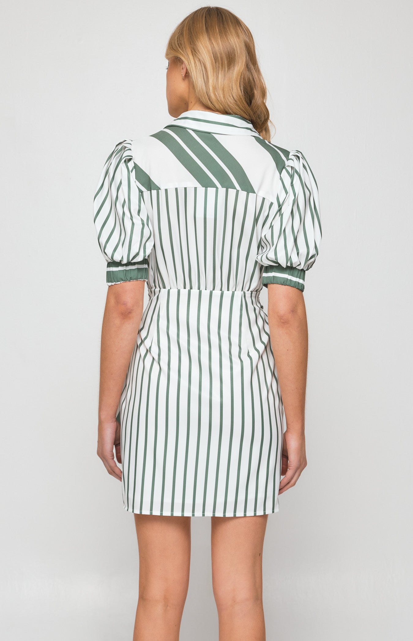 Cindy Stripe Shirt Dress with Front Tie Detail